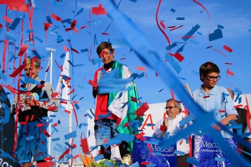 Manuel Álvarez-Dardet se ha proclamado en El Balís campeón de la Copa de España Optimist 2016 . ©Pep Portas / AECIO IODA España