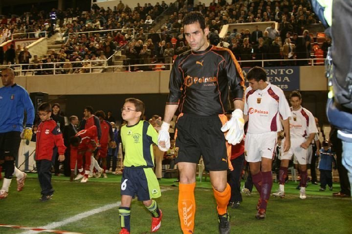 Juanmi, en 2007 con la Selección de la Region de Murcia en un amistoso en Cartagena ante Guinea Ecuatorial