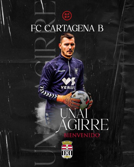 Unai Agirre primer refuerzo en la portería para el FC Cartagena ‘B’