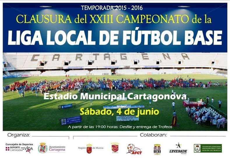 Cartel de Clausura Liga Local de Fútbol Base 2016