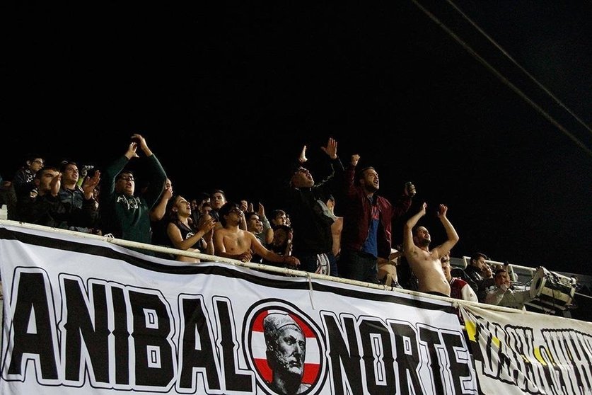 Peña Aníbal Norte en el partido ante el Marbella de esta temporada en el Cartagonova
