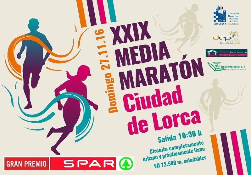 Cartel XXIX Media Maratón Ciudad de Lorca
