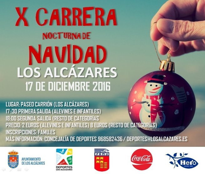 Cartel X Carrera Nocturna Navidad Los Alcázares