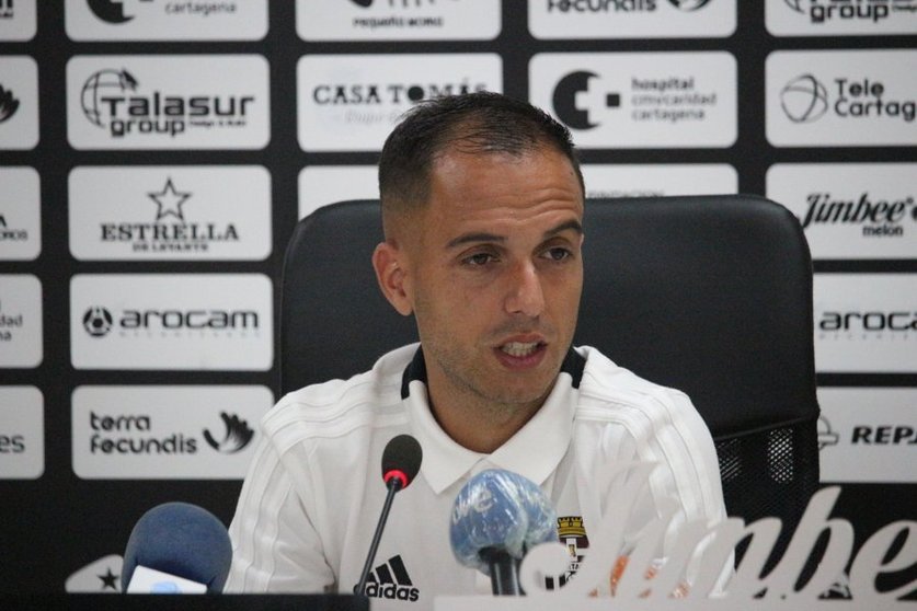 Borja Jiménez en rueda de prensa // FOTO: FC Cartagena