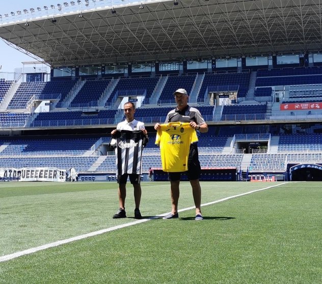 Los dos entrenadores en el escenario de la final // FOTO: FC Cartagena