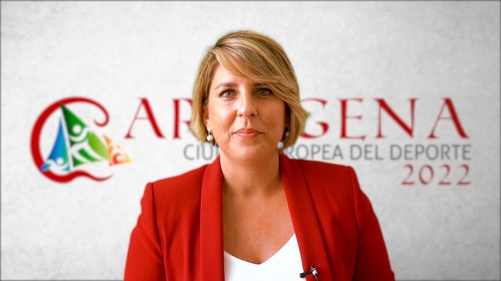 La alcaldesa, Noelia Arroyo, ha iniciado la campaña municipal de apoyo a la Candidatura de Cartagena como Ciudad Europea del Deporte 2022