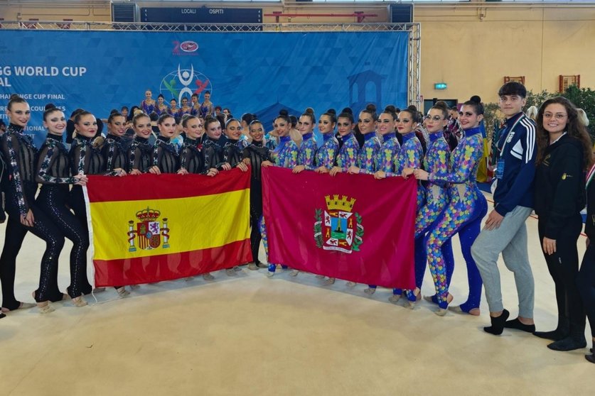 Los equipos de Gimnasia Estética de Grupo del Club Rítmica Cartagena, en los primeros puestos del ranking mundial